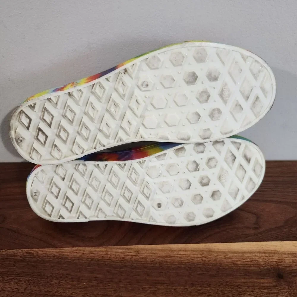 Vans Shoes Mens 11 Multicolor UA Slip-On TRK Tie-Dye Colorful Hippie VN0A5HF8TIE